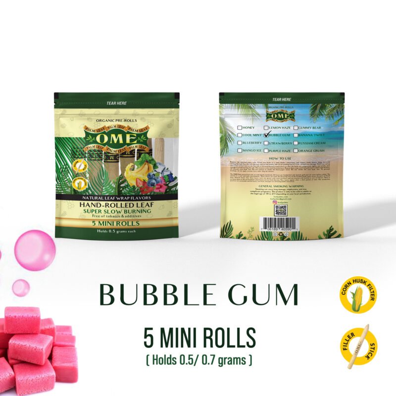 Bubblegum - 3 Pack of Mini Wraps