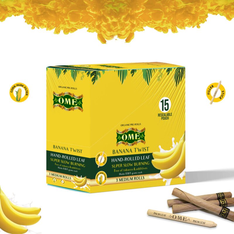 Box of 45 MEDIUM Wraps - Banana Twist Flavor
