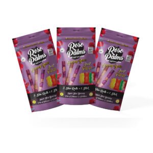 3 PACK Gummy Bear Rose Petals and Palm Leaf / Blunts Wraps
