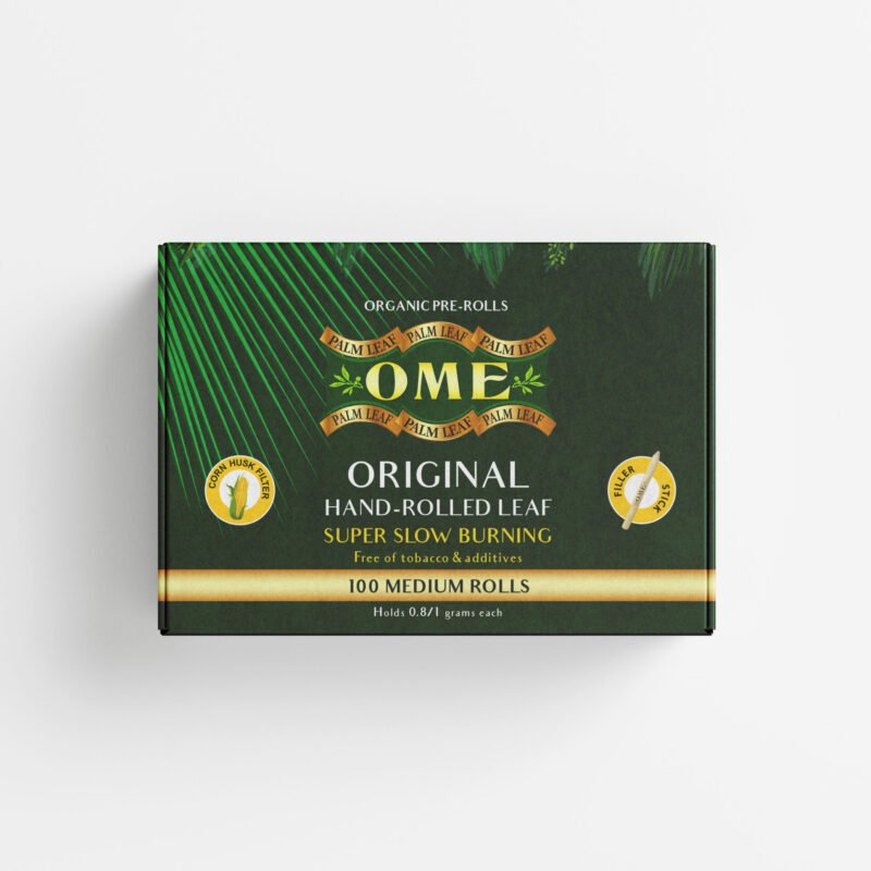 100 MEDIUM Wraps 100% Palm Leaf Natural Pre Rolled